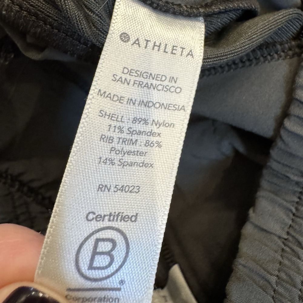 Athleta Textured Brooklyn Jogger Olive Green Pants Women Size 4 - Picture 11 of 11